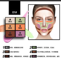 Load image into Gallery viewer, 6 color Natural Professional Concealer Palettes