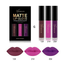 Load image into Gallery viewer, NICEFACE 3PCS Liquid Lipstick Set