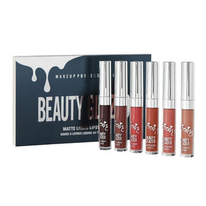 6pcs/set Liquid Lipstick Lip Gloss Professional Makeup