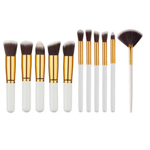 Load image into Gallery viewer, 10 PCS Silver/Golden Makeup Brushes Set
