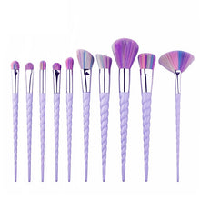 Load image into Gallery viewer, 10pcs Unicorn Makeup Brushes Set
