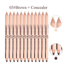 Load image into Gallery viewer, Menow 12PCS Concealer&amp;eyebrow Pencil 2 in 1